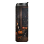 Engelse Cocker Spaniel Pompoenen Halloween Griezel Thermosbeker (Gedraaid links)