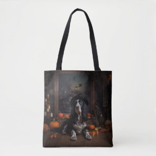 Engelse Cocker Spaniel Pompoenen Halloween Griezel Tote Bag