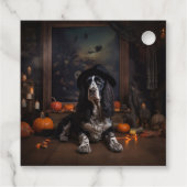 Engelse Cocker Spaniel Pompoenen Halloween Scary Bedankjes Labels (Achterkant)