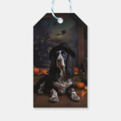 Engelse Cocker Spaniel Pompoenen Halloween Scary Cadeaulabel (Achterkant)