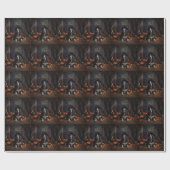 Engelse Cocker Spaniel Pompoenen Halloween Scary Cadeaupapier (Vlak)