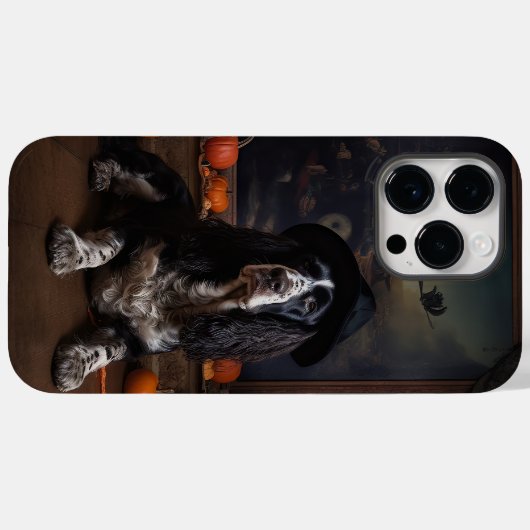 Engelse Cocker Spaniel Pompoenen Halloween Scary Case-Mate iPhone Case (Achterkant (horizontaal))