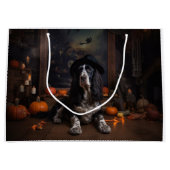 Engelse Cocker Spaniel Pompoenen Halloween Scary Groot Cadeauzakje (Voorkant)