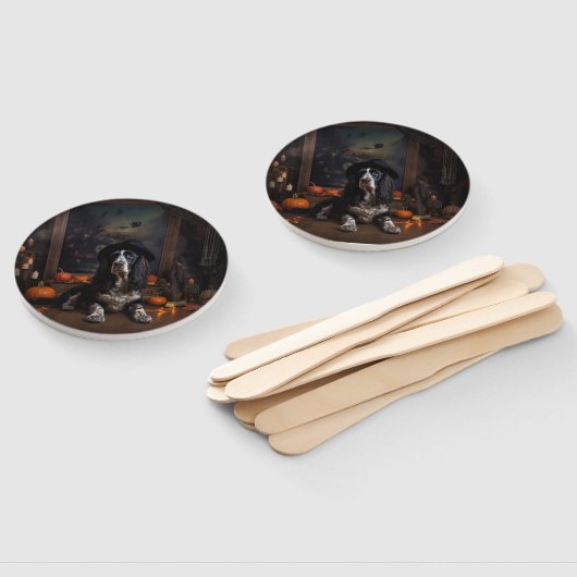 Engelse Cocker Spaniel Pompoenen Halloween Scary Handwaaier (Niet-gemonteerd)