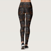 Engelse Cocker Spaniel Pompoenen Halloween Scary Leggings (Achterkant)