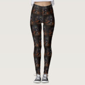 Engelse Cocker Spaniel Pompoenen Halloween Scary Leggings (Voorkant)