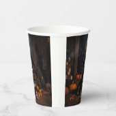 Engelse Cocker Spaniel Pompoenen Halloween Scary Papieren Bekers (Rechts)