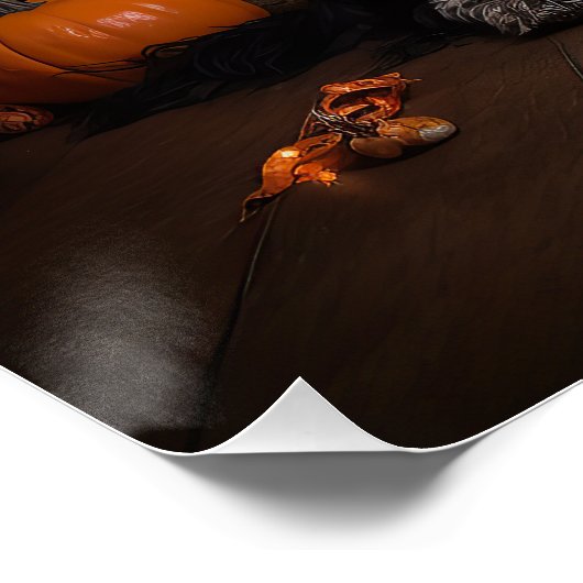 Engelse Cocker Spaniel Pompoenen Halloween Scary Perfect Poster (Hoek)