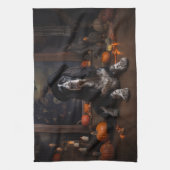 Engelse Cocker Spaniel Pompoenen Halloween Scary Theedoek (Verticaal)