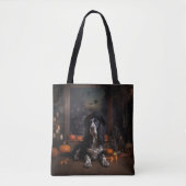 Engelse Cocker Spaniel Pompoenen Halloween Scary Tote Bag (Voorkant)