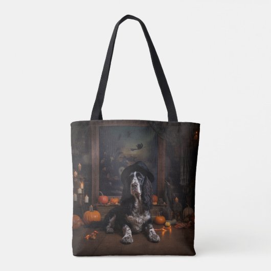 Engelse Cocker Spaniel Pompoenen Halloween Scary Tote Bag (Achterkant)