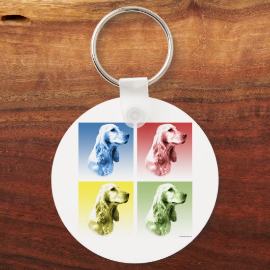 Engelse Cocker Spaniel Pop Sleutelhanger (Voorkant)