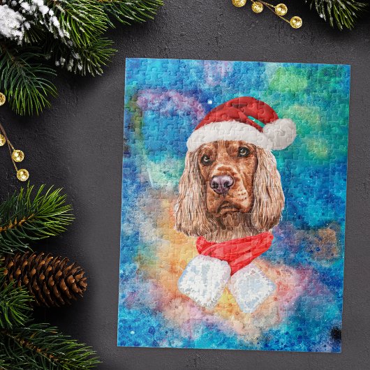 Engelse Cocker Spaniel Ras Hond Kerstmis Legpuzzel
