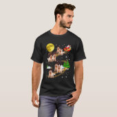 Engelse Cocker Spaniel Reindeer Kersthond Zant T-shirt (Voorkant volledig)