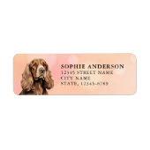Engelse Cocker Spaniel Retouradreslabels Etiket (Voorkant)