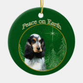Engelse Cocker Spaniel (roan) Vrede Keramisch Ornament (Voorkant)
