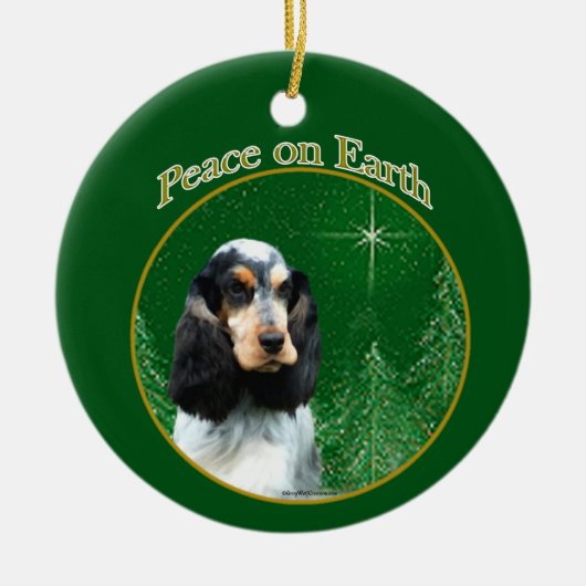 Engelse Cocker Spaniel (roan) Vrede Keramisch Ornament (Voorkant)