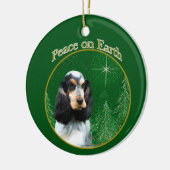 Engelse Cocker Spaniel (roan) Vrede Keramisch Ornament (Links)