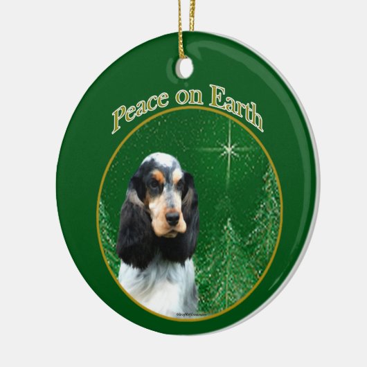 Engelse Cocker Spaniel (roan) Vrede Keramisch Ornament (Links)