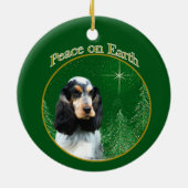 Engelse Cocker Spaniel (roan) Vrede Keramisch Ornament (Achterkant)