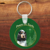 Engelse Cocker Spaniel (roan) Vrede Sleutelhanger (Achterkant)