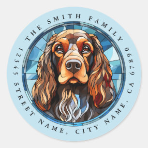 Engelse Cocker Spaniel Ronde Stickers