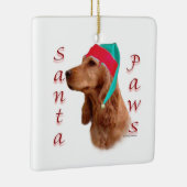 Engelse Cocker Spaniel (rood) Santa Paws Keramisch Ornament (Rechts)