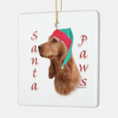 Engelse Cocker Spaniel (rood) Santa Paws Keramisch Ornament (Links)