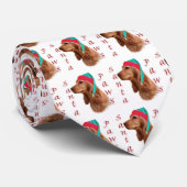 Engelse Cocker Spaniel (rood) Santa Paws Stropdas (Opgerold)