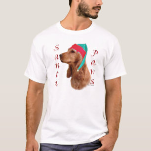 Engelse Cocker Spaniel (rood) Santa Paws T-shirt