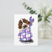 Engelse Cocker Spaniel Sack Puppy Briefkaart (Staand voorkant)