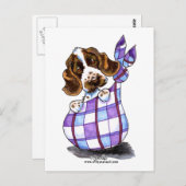 Engelse Cocker Spaniel Sack Puppy Briefkaart (Voorkant / Achterkant)