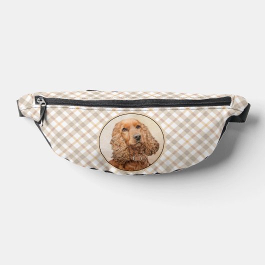 Engelse Cocker Spaniel Schilderen Originele Hond K Heuptasje (Liggend)