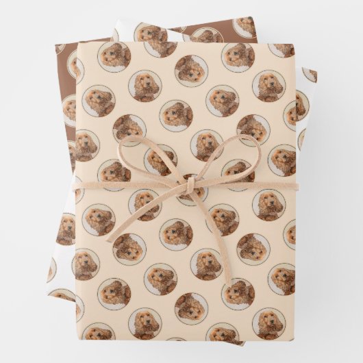 Engelse Cocker Spaniel Schilderen Originele Hond K Inpakpapier Vel (In situ)