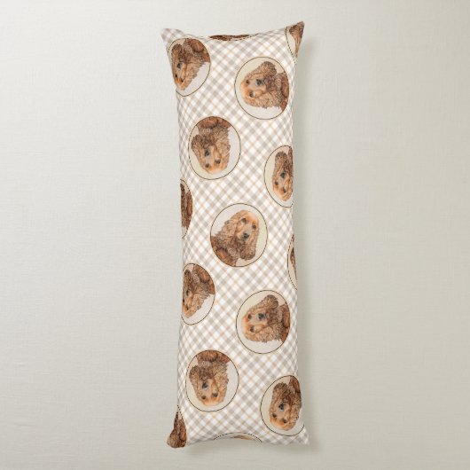 Engelse Cocker Spaniel Schilderen Originele Hond K Lichaamskussen (Achterkant (Verticaal))