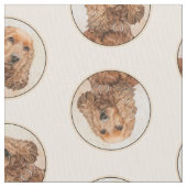 Engelse Cocker Spaniel Schilderen Originele Hond K Stof (Close Up)