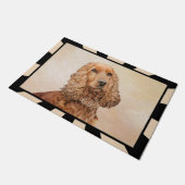 Engelse Cocker Spaniel Schilderij - Originele Hond Deurmat (Schuin)