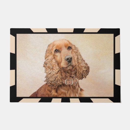 Engelse Cocker Spaniel Schilderij - Originele Hond Deurmat (Voorkant)