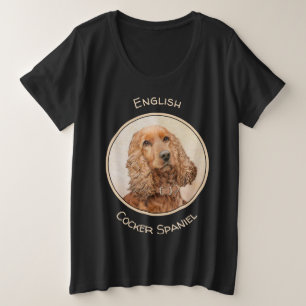 Engelse Cocker Spaniel Schilderij - Originele Hond Grote Maat T-shirt