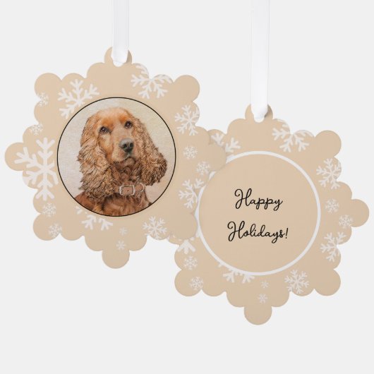 Engelse Cocker Spaniel Schilderij - Originele Hond Ornament Kaart (Voorkant / Achterkant)