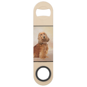 Engelse Cocker Spaniel Schilderij - Originele Hond Speed Flessenopener
