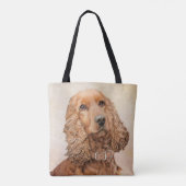 Engelse Cocker Spaniel Schilderij - Originele Hond Tote Bag (Achterkant)