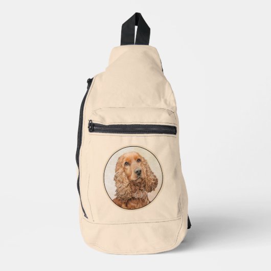 Engelse Cocker Spaniel Schilderij Originele Honden Sling Bag (Voorkant)