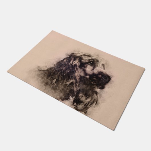 Engelse Cocker Spaniel Sketch Deurmat (Schuin)