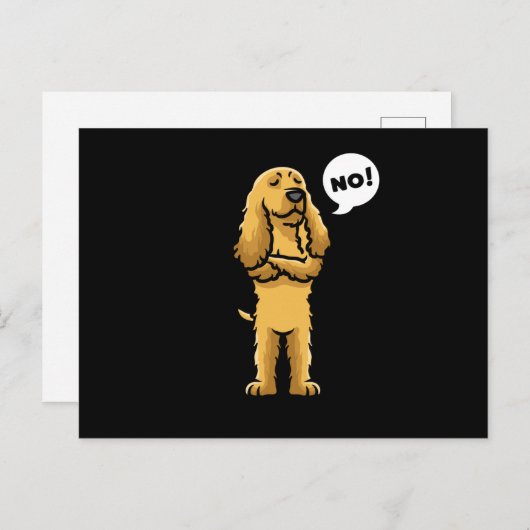 Engelse Cocker Spaniel Stubborn Dog Briefkaart (Voorkant / Achterkant)