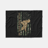 Engelse Cocker Spaniel Vader Camo Amerikaanse Vlag Fleece Deken (Voorkant (Horizontaal))
