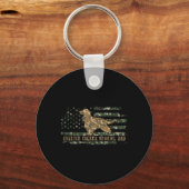 Engelse Cocker Spaniel Vader Camo Amerikaanse Vlag Sleutelhanger (Voorkant)