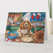 Engelse Cocker Spaniel Vakantie Bakken: Kerstmis Kaart (Voorkant)