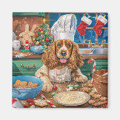 Engelse Cocker Spaniel Vakantie Bakken: Kerstmis Magneet (Voorkant)