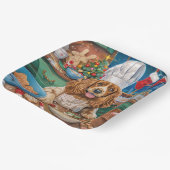 Engelse Cocker Spaniel Vakantie Bakken: Kerstmis Papieren Bordje (Gebogen)